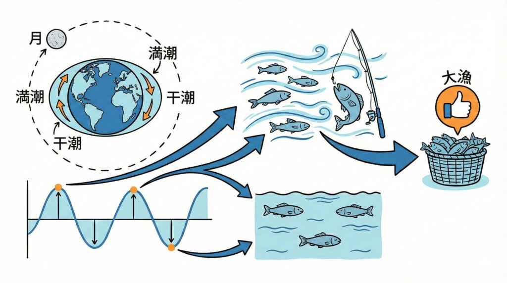 時間だけじゃない！「潮」の動きを合わせる