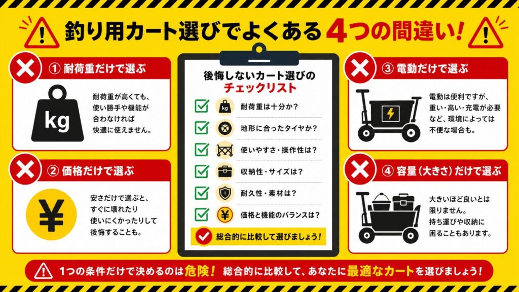 買って後悔しやすいキャリーカートの選び方