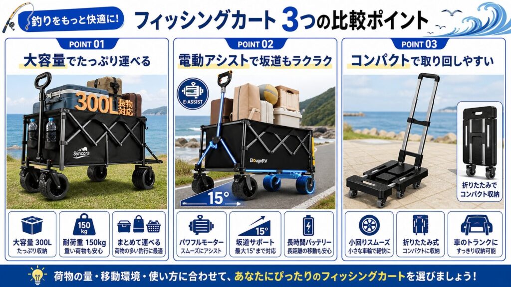 釣りで使うなら最初に見るべき比較ポイント
