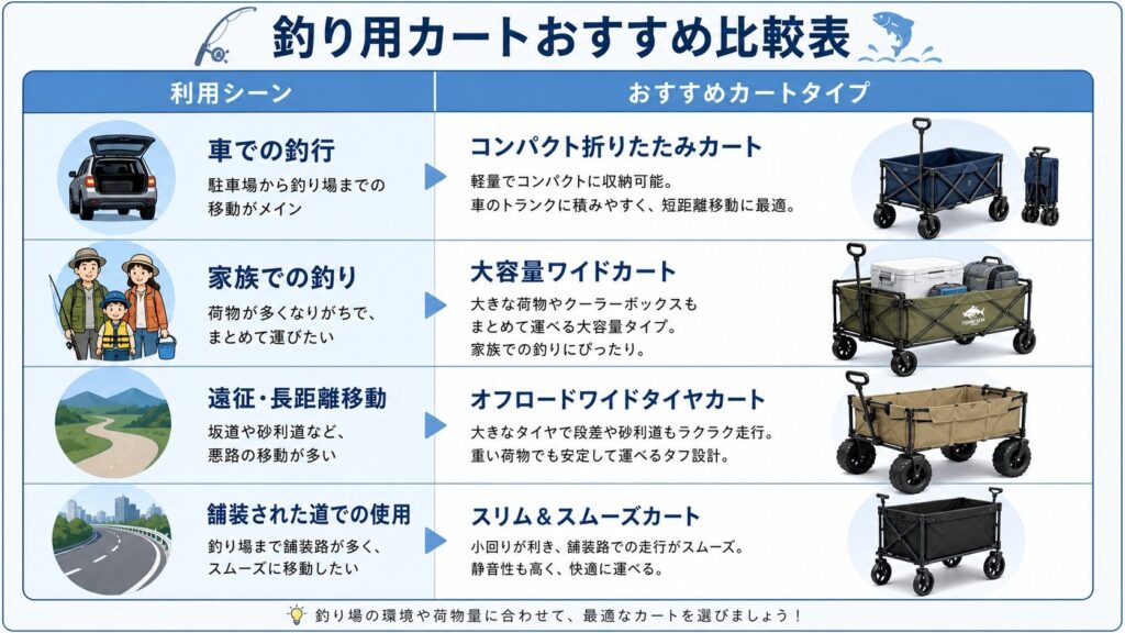 釣行スタイル別おすすめ比較