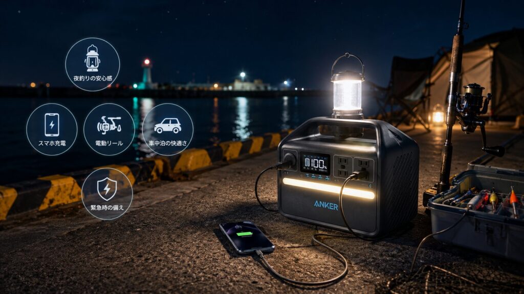 ポータブル電源を釣りに持ち込むメリットとは？