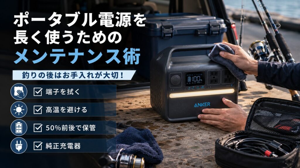 ポータブル電源を長く使うためのメンテナンス術