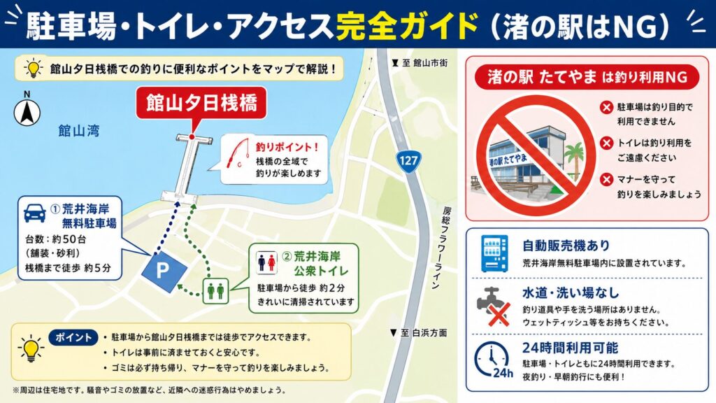 駐車場・トイレ・アクセス完全ガイド（渚の駅はNG）