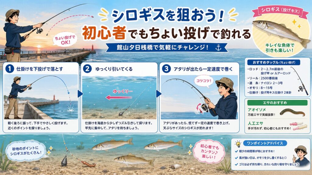 シロギスを狙おう！初心者でもちょい投げで釣れる