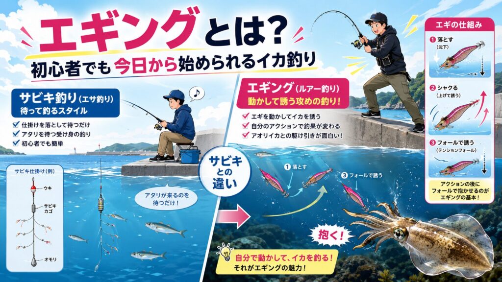 エギングとは？初心者でも今日から始められるイカ釣り