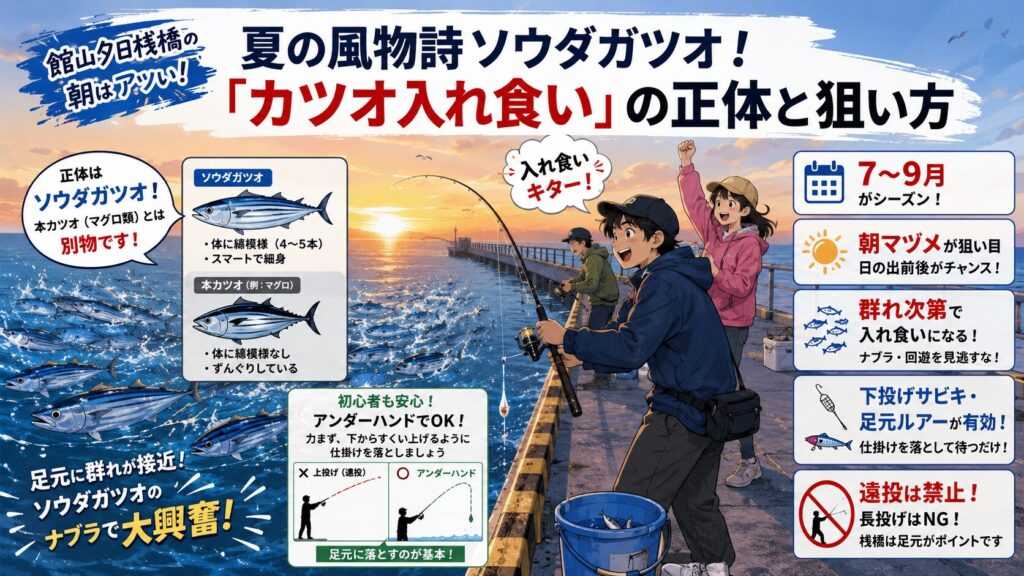 夏の風物詩ソウダガツオ！カツオ入れ食いの正体と狙い方