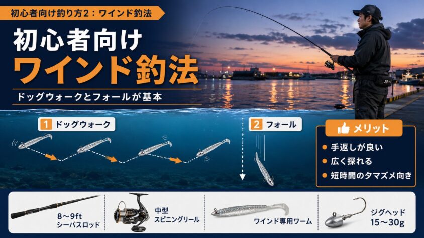 初心者向け釣り方2：ワインド釣法